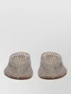 Alysi Mesh Rhinestone Polyester Slip On Mules In Gray