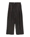 Alysi Floral-pattern Drawstring Trousers In Black