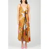 ALYSI FLORAL-PRINT SILK DRESS