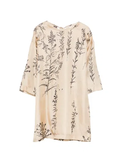 Alysi Floral-print Tie-fastening Blouse In 뉴트럴