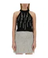 Alysi Top With Fringe In Gray