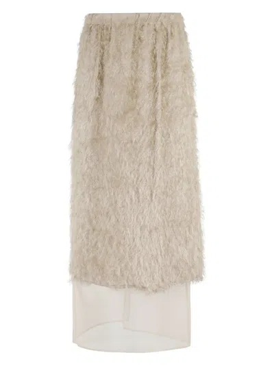 ALYSI FRINGED MAXI SKIRT