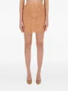Alysi Frizzy Mini Skirt In Brown