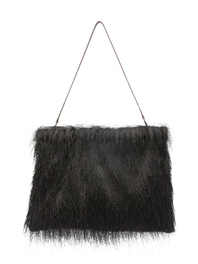 Alysi Fringed Shoulder Bag In Brown