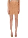 Alysi Frizzy Mini Skirt In Brown