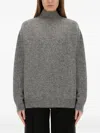 Alysi Relaxed Fit Grey Turtleneck Shirt In Gray