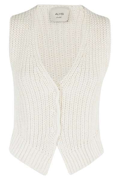 Alysi Gilet Eco Tricot In White