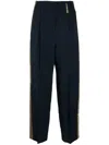 Alysi Glitter-detail Straight-leg Trousers In Blue