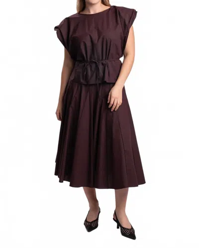 Alysi Gonna Skirt In Uva In Brown