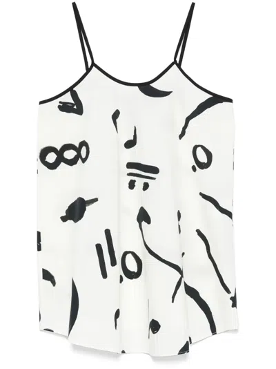 Alysi Graphic-print Top In White