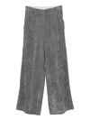 Alysi Wide-leg Casual Pants In Gray