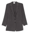 Alysi Single-breasted Blazer Jacket In Gray
