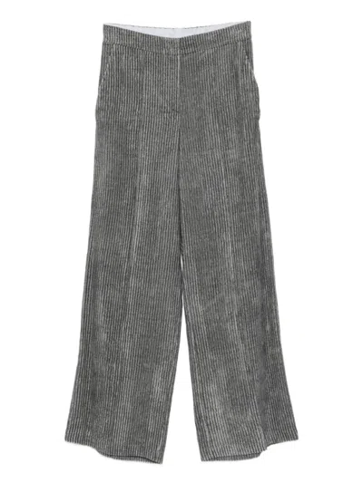 ALYSI GREY WIDE LEG TROUSERS