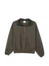 Alysi Half-zip Elasticated-hem Jacket In Green