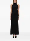 Alysi Halter-neck Maxi Dress In Black