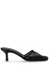 Alysi Black Polyester Heels