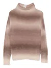 Alysi High-neck Gradient Sweater. In Neutral