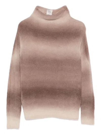 Alysi High-neck Gradient Sweater. In Neutral
