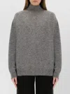 Alysi Relaxed Fit Grey Turtleneck Shirt In Gray
