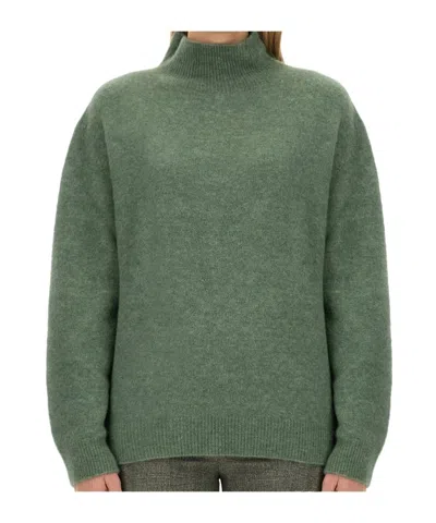 ALYSI ALYSI HIGH-NECK KNITTED JUMPER