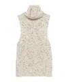 Alysi High-neck Knitted Vest In White