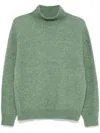 Alysi Relaxed-fit Turtleneck Sweater With Dropped Shoulders In Green