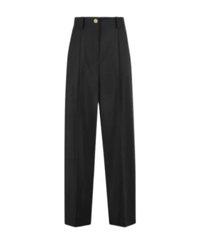 Alysi High-rise Wide-leg Trousers In Black