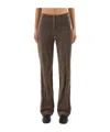 Alysi High-waisted Casual Pants In Brown