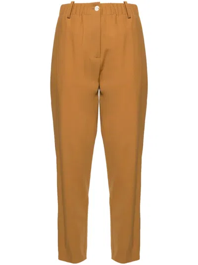 Alysi High-waisted Tailored Trousers In Neutrals