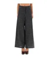 Alysi Tailored Wide-leg Pants With Textured Check Pattern In Black