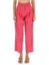 Alysi Pleat Detailed Straight-leg Trousers In Pink
