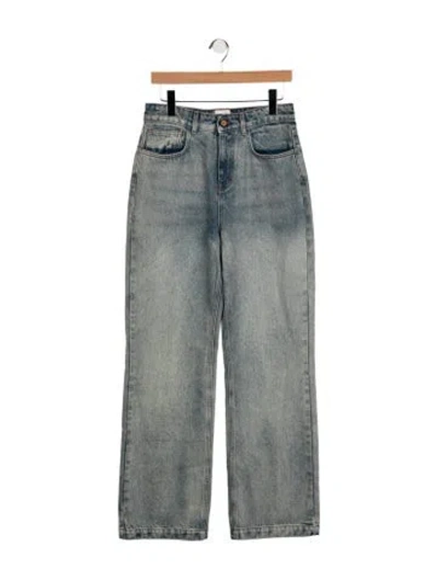 Pre-owned Alysi High-rise Straight Leg Jeans In Blue