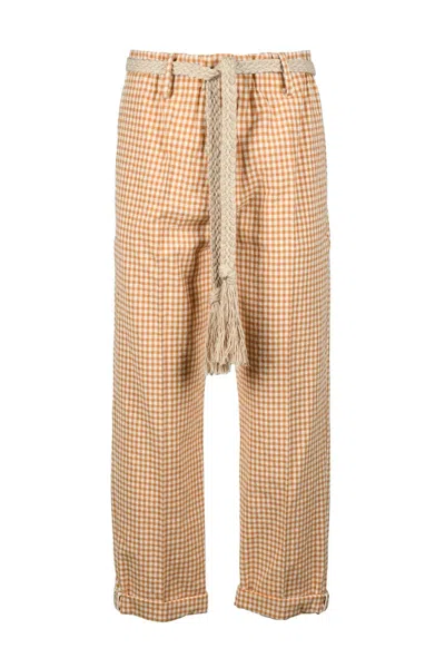Alysi High-waisted Chino Trousers - Curry In Brown