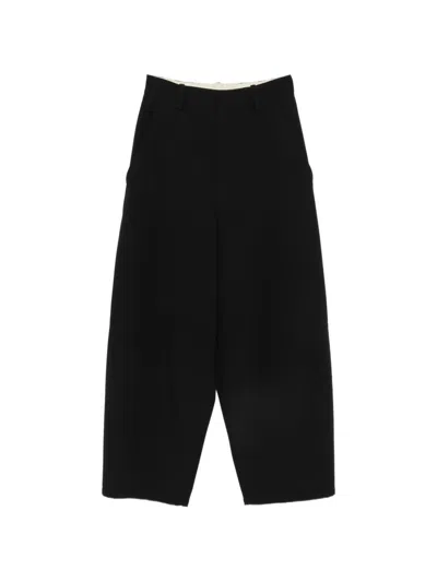 Alysi High-waisted Trousers In Black