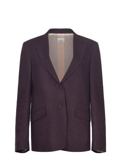 Alysi Single-breasted Blazer In Purple