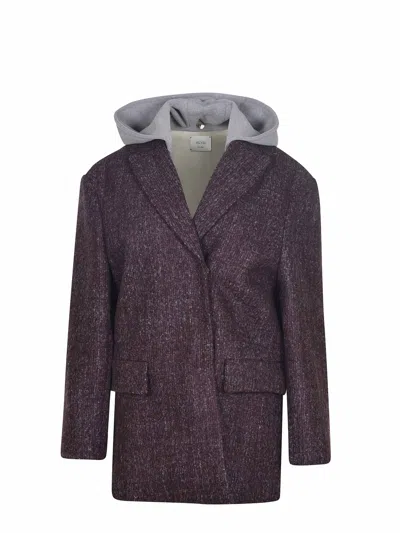 Alysi Hooded Long-sleeved Jacket In Pink