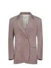 Alysi Lapel Long-sleeved Jacket In Gray