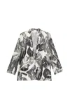 Alysi Single Breasted Jacket All Over Print In Black