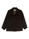 Alysi Lapel Casual Jacket In Brown
