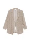 Alysi Single-breasted Blazer Jacket In Brown