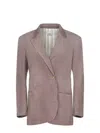 Alysi Lapel Long-sleeved Jacket In Gray