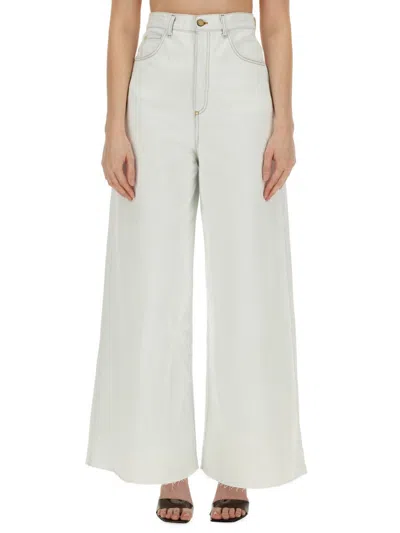 Alysi Jeans Wide Leg In White