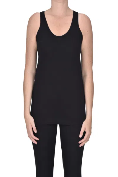 Alysi Jersey Tank Top In Black