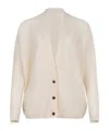 Alysi Knitted Cardigan In White