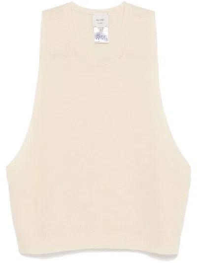 Alysi Knitted Vest In Neutrals