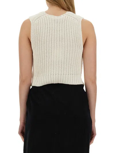 Alysi Knitted Vest In White