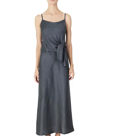 Alysi Knot Dress In Gray In Grey