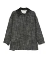 Alysi Wool Tweed Jacket In Gray