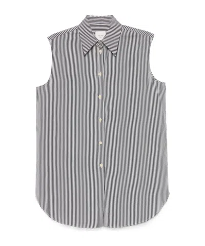 ALYSI LAPEL SLEEVELESS SHIRT
