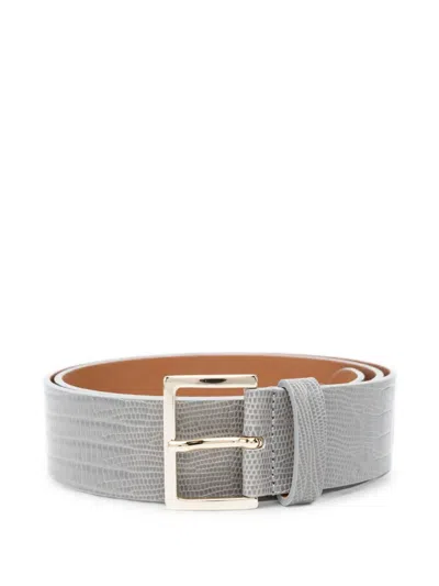 Alysi Leather Belt In Gray